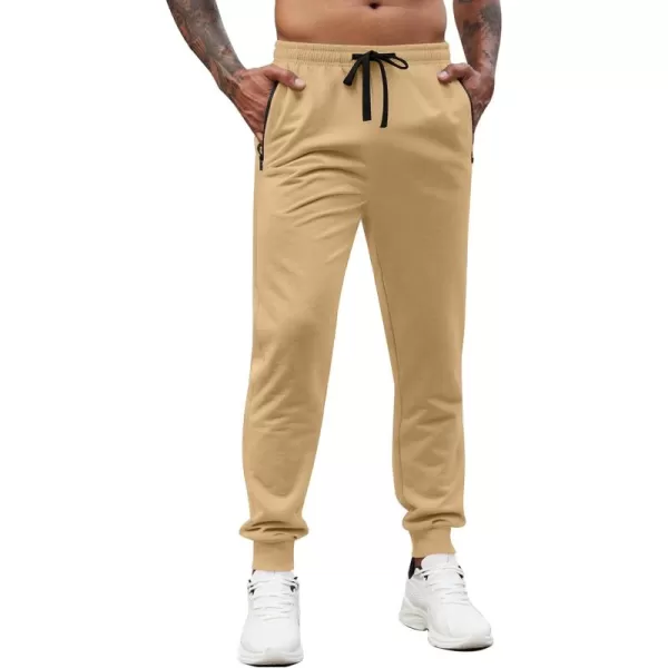 COOFANDY Men's Joggers Drawstring Jogger Sweatpants with Zipper Pockets Lightweight Slim Fit Athletic Track Pants
