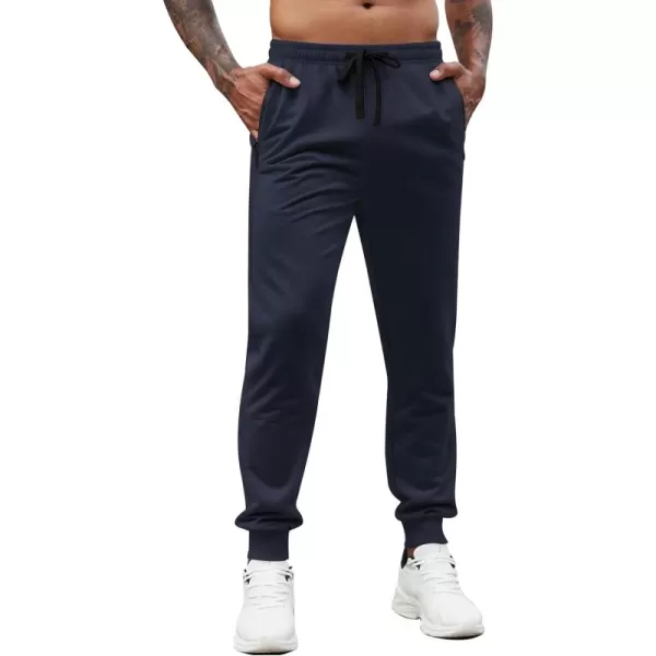 COOFANDY Men's Joggers Drawstring Jogger Sweatpants with Zipper Pockets Lightweight Slim Fit Athletic Track Pants