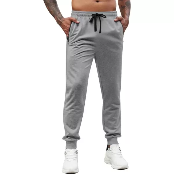 COOFANDY Men's Joggers Drawstring Jogger Sweatpants with Zipper Pockets Lightweight Slim Fit Athletic Track Pants