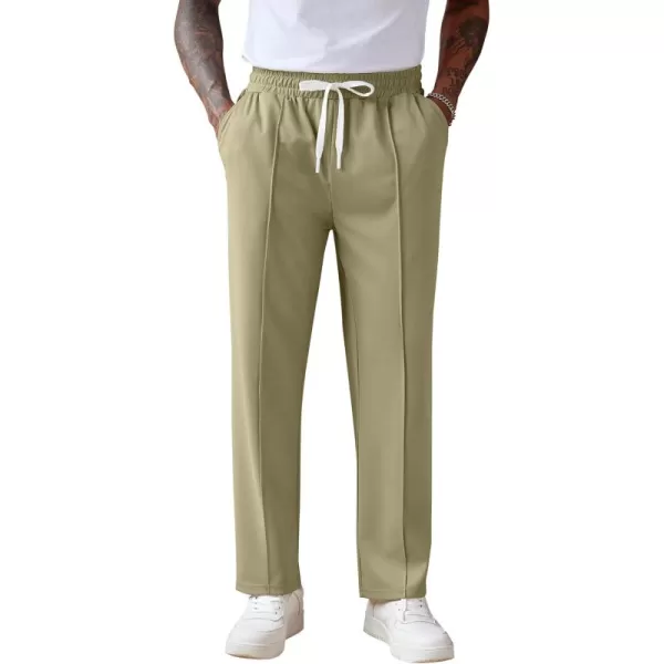 COOFANDY Men's Knit Sweatpants Lightweight Open Bottom Casual Pants Drawstring Jogger Yoga Pants with Pockets