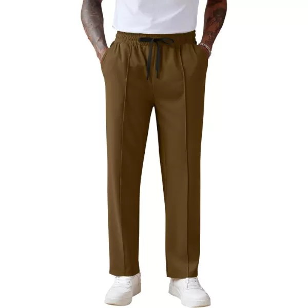 COOFANDY Men's Knit Sweatpants Lightweight Open Bottom Casual Pants Drawstring Jogger Yoga Pants with Pockets