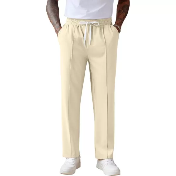 COOFANDY Men's Knit Sweatpants Lightweight Open Bottom Casual Pants Drawstring Jogger Yoga Pants with Pockets