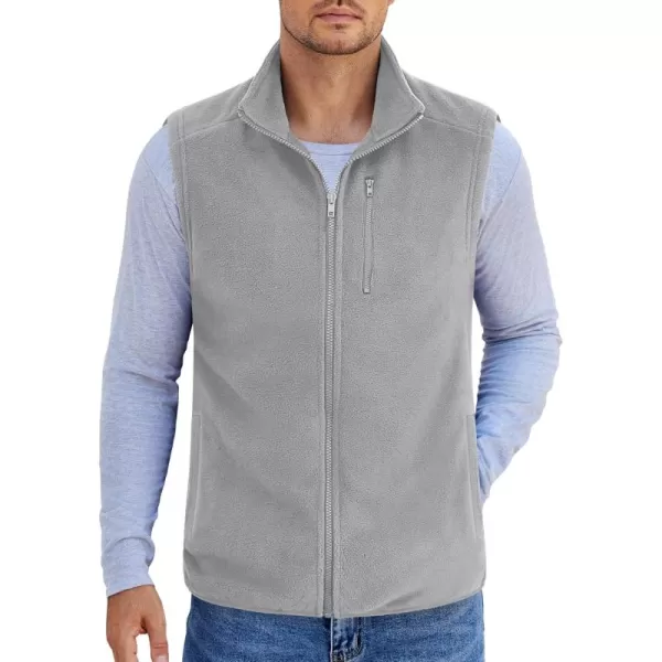 COOFANDY Men's Lightweight Fleece Vest Sleeveless Zip Up Warm Jacket Casual Outerwear Vests With Pockets