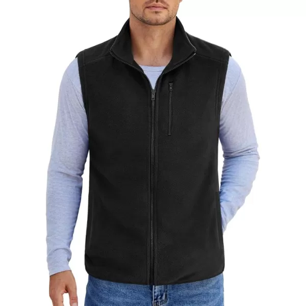 COOFANDY Men's Lightweight Fleece Vest Sleeveless Zip Up Warm Jacket Casual Outerwear Vests With Pockets
