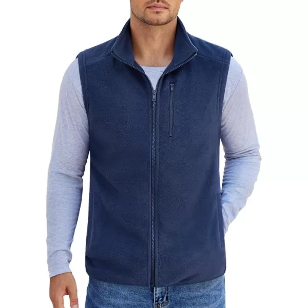 COOFANDY Men's Lightweight Fleece Vest Sleeveless Zip Up Warm Jacket Casual Outerwear Vests With Pockets