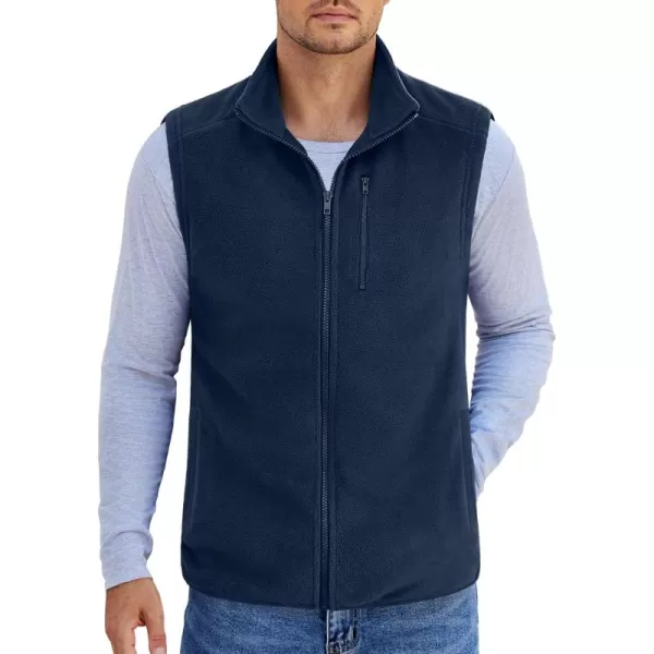 COOFANDY Men's Lightweight Fleece Vest Sleeveless Zip Up Warm Jacket Casual Outerwear Vests With Pockets