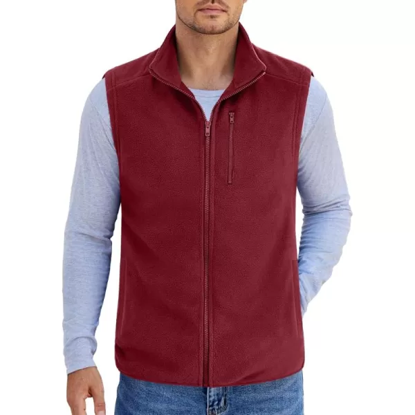COOFANDY Men's Lightweight Fleece Vest Sleeveless Zip Up Warm Jacket Casual Outerwear Vests With Pockets
