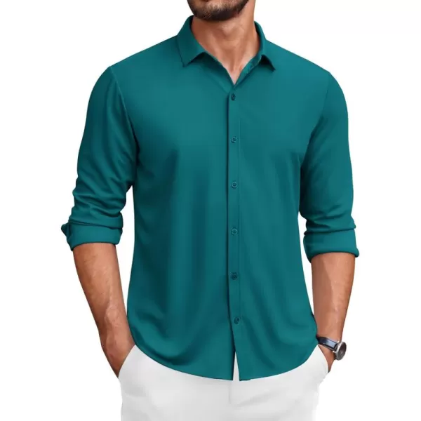 COOFANDY Men's Long Sleeve Wrinkle Free Shirts Button Down Casual Stretch Dress Shirt