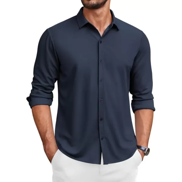 COOFANDY Men's Long Sleeve Wrinkle Free Shirts Button Down Casual Stretch Dress Shirt