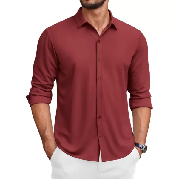 COOFANDY Men's Long Sleeve Wrinkle Free Shirts Button Down Casual Stretch Dress Shirt