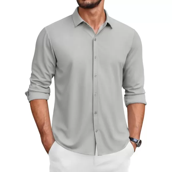 COOFANDY Men's Long Sleeve Wrinkle Free Shirts Button Down Casual Stretch Dress Shirt