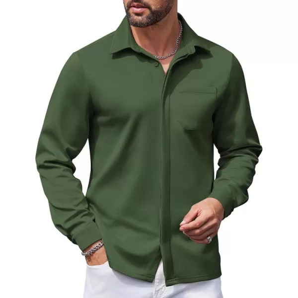 COOFANDY Men's Long Sleeve Wrinkle Free Shirts Casual Button Down Shirts Untucked Dress Shirt