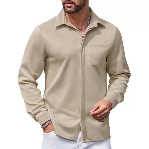 COOFANDY Men's Long Sleeve Wrinkle Free Shirts Casual Button Down Shirts Untucked Dress Shirt