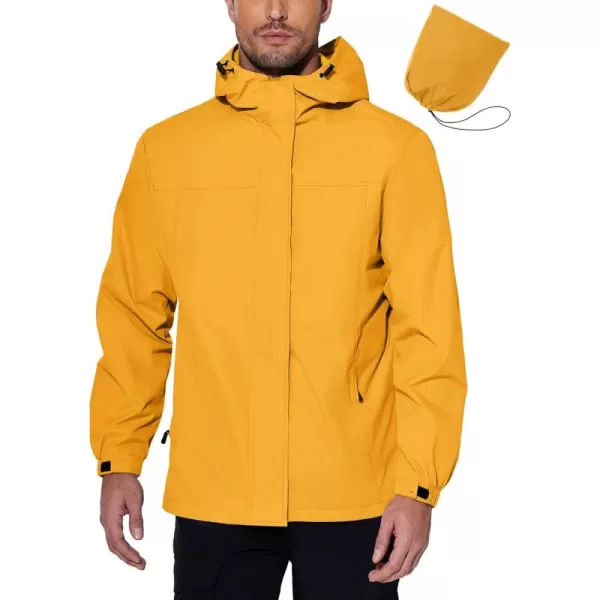COOFANDY Men's Packable Rain Jackets Waterproof With Hood Lightweight Shell Raincoat Windbreaker For Cycling Golf Travel