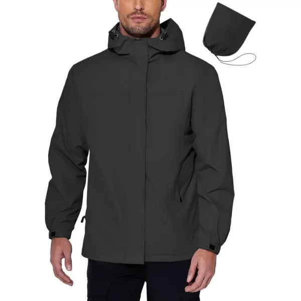 COOFANDY Men's Packable Rain Jackets Waterproof With Hood Lightweight Shell Raincoat Windbreaker For Cycling Golf Travel