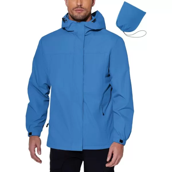 COOFANDY Men's Packable Rain Jackets Waterproof With Hood Lightweight Shell Raincoat Windbreaker For Cycling Golf Travel