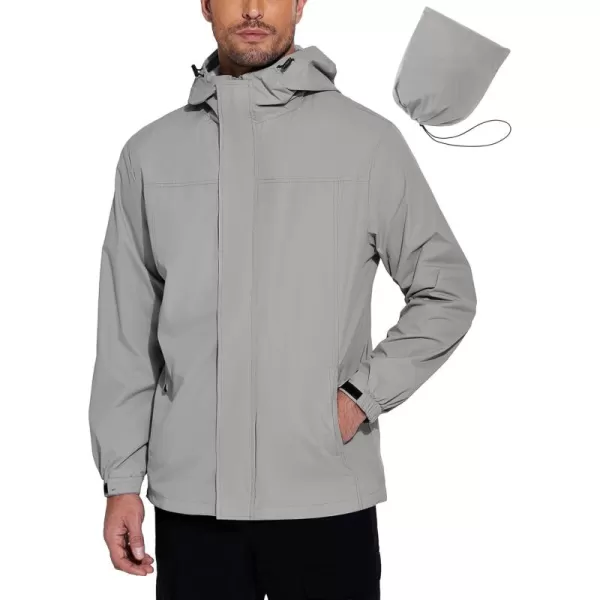 COOFANDY Men's Packable Rain Jackets Waterproof With Hood Lightweight Shell Raincoat Windbreaker For Cycling Golf Travel