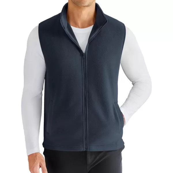 COOFANDY Men's Polar Fleece Vest Outerwear Golf Vests Casual Lightweight Sleeveless Jacket with Full Zipper