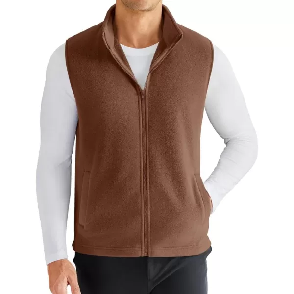 COOFANDY Men's Polar Fleece Vest Outerwear Golf Vests Casual Lightweight Sleeveless Jacket with Full Zipper
