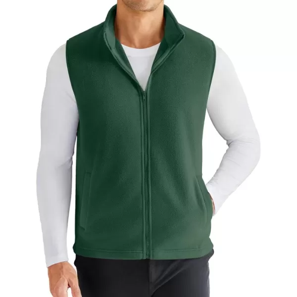 COOFANDY Men's Polar Fleece Vest Outerwear Golf Vests Casual Lightweight Sleeveless Jacket with Full Zipper