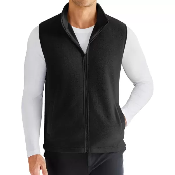 COOFANDY Men's Polar Fleece Vest Outerwear Golf Vests Casual Lightweight Sleeveless Jacket with Full Zipper
