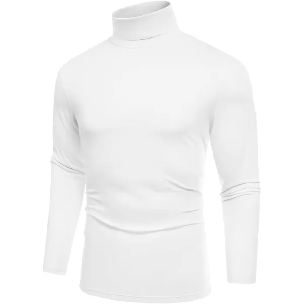 COOFANDY Men's Slim Fit Basic Turtleneck T-Shirt Long Sleeve Solid T Shirts Casual Knit Pullover Thermal Tops