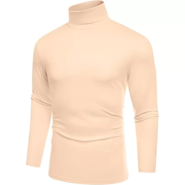 COOFANDY Men's Slim Fit Basic Turtleneck T-Shirt Long Sleeve Solid T Shirts Casual Knit Pullover Thermal Tops