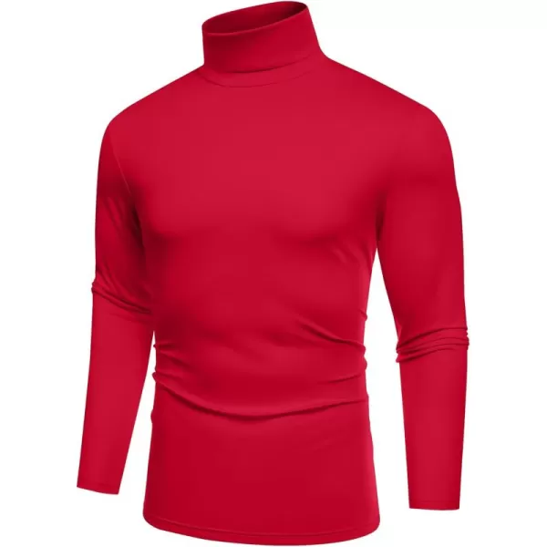 COOFANDY Men's Slim Fit Basic Turtleneck T-Shirt Long Sleeve Solid T Shirts Casual Knit Pullover Thermal Tops