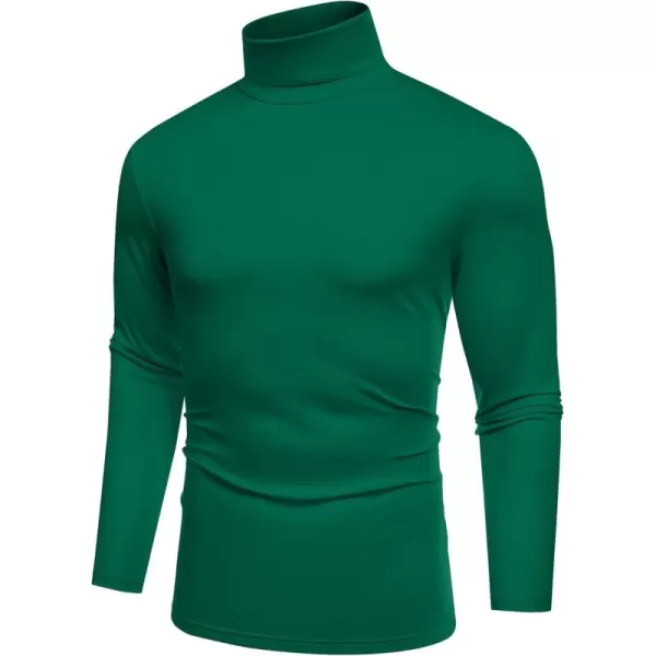 COOFANDY Men's Slim Fit Basic Turtleneck T-Shirt Long Sleeve Solid T Shirts Casual Knit Pullover Thermal Tops