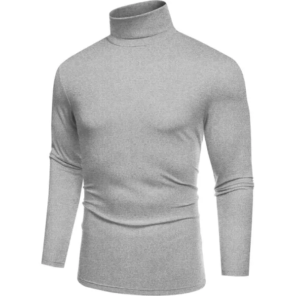 COOFANDY Men's Slim Fit Basic Turtleneck T-Shirt Long Sleeve Solid T Shirts Casual Knit Pullover Thermal Tops