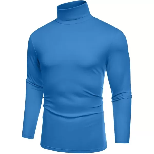 COOFANDY Men's Slim Fit Basic Turtleneck T-Shirt Long Sleeve Solid T Shirts Casual Knit Pullover Thermal Tops