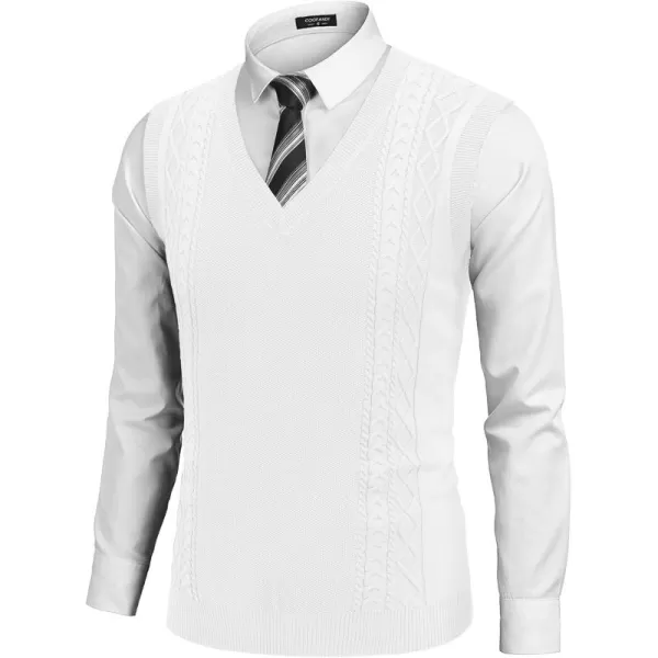 COOFANDY Men's Sweater Vest Sleeveless V Neck Knitted Slim Fit Casual Lightweight Pullover Sweater