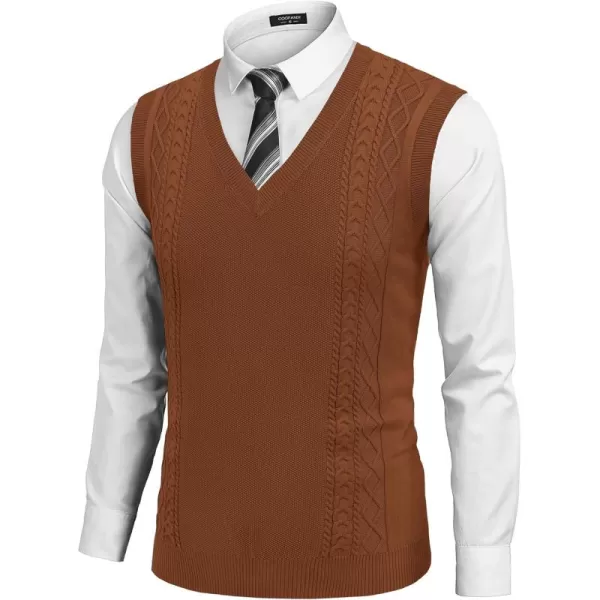 COOFANDY Men's Sweater Vest Sleeveless V Neck Knitted Slim Fit Casual Lightweight Pullover Sweater