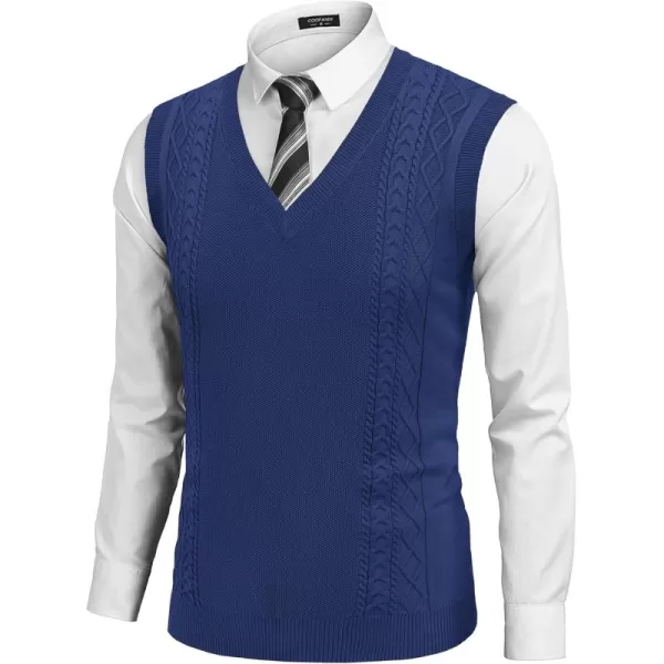 COOFANDY Men's Sweater Vest Sleeveless V Neck Knitted Slim Fit Casual Lightweight Pullover Sweater