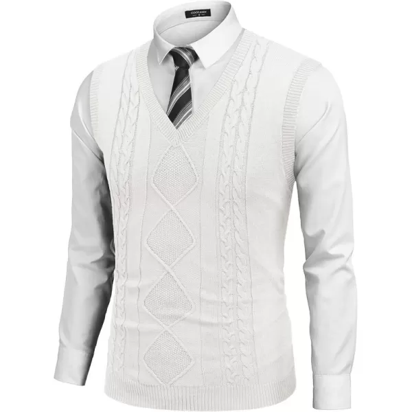 COOFANDY Men's Sweater Vest Sleeveless V Neck Knitted Slim Fit Casual Lightweight Pullover Sweater