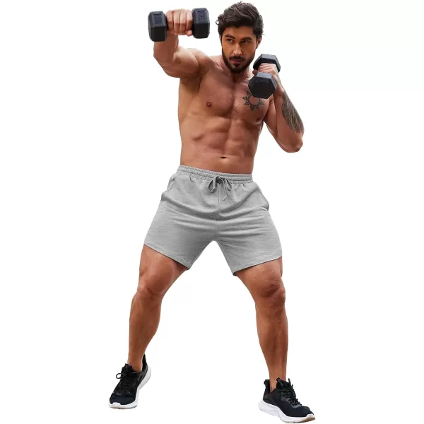COOFANDY Mens 2 Pack Gym Workout Shorts Muscle Fit Lightweight Training Pants Bodybuilding Sports Jogger with Pockets