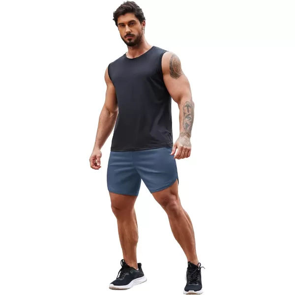 COOFANDY Mens 2 Pack Gym Workout Shorts Muscle Fit Lightweight Training Pants Bodybuilding Sports Jogger with Pockets