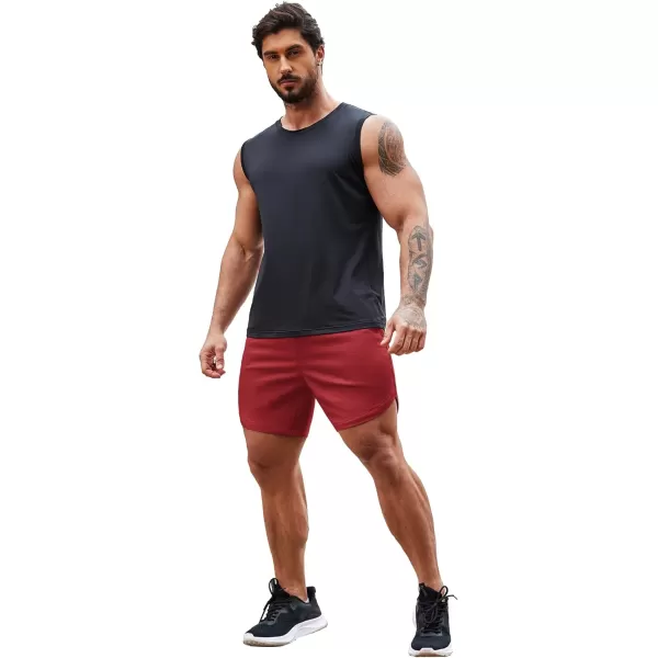 COOFANDY Mens 2 Pack Gym Workout Shorts Muscle Fit Lightweight Training Pants Bodybuilding Sports Jogger with Pockets