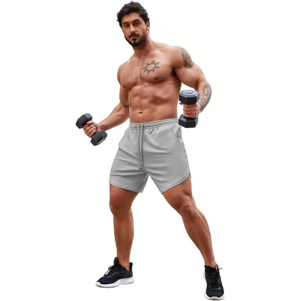 COOFANDY Mens 2 Pack Gym Workout Shorts Muscle Fit Lightweight Training Pants Bodybuilding Sports Jogger with Pockets
