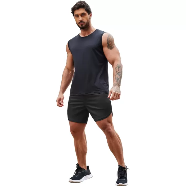 COOFANDY Mens 2 Pack Gym Workout Shorts Muscle Fit Lightweight Training Pants Bodybuilding Sports Jogger with Pockets