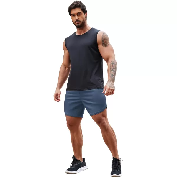 COOFANDY Mens 2 Pack Gym Workout Shorts Muscle Fit Lightweight Training Pants Bodybuilding Sports Jogger with Pockets
