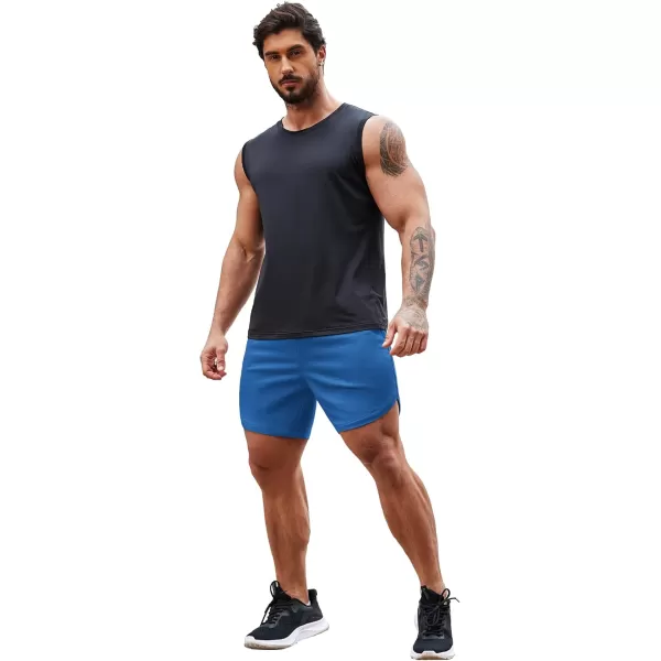 COOFANDY Mens 2 Pack Gym Workout Shorts Muscle Fit Lightweight Training Pants Bodybuilding Sports Jogger with Pockets