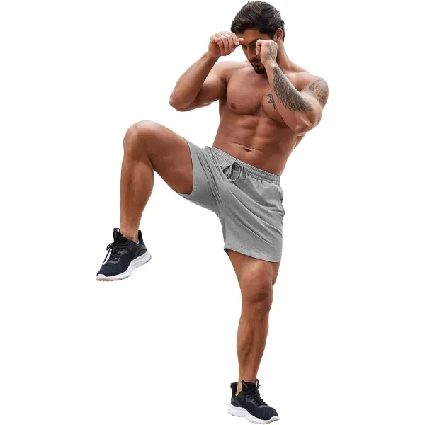 COOFANDY Mens 2 Pack Gym Workout Shorts Muscle Fit Lightweight Training Pants Bodybuilding Sports Jogger with Pockets