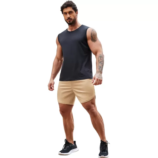 COOFANDY Mens 2 Pack Gym Workout Shorts Muscle Fit Lightweight Training Pants Bodybuilding Sports Jogger with Pockets