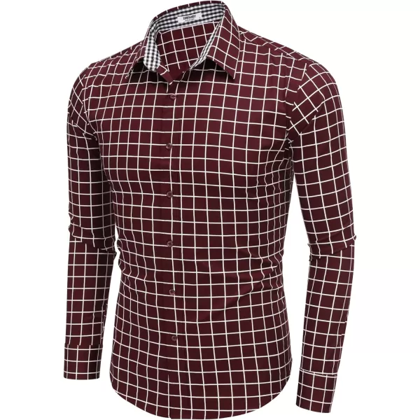 COOFANDY Men's Business Dress Shirt Long Sleeve Slim Fit Casual Button Down Shirt