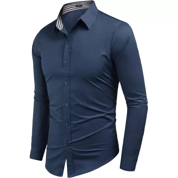 COOFANDY Men's Business Dress Shirt Long Sleeve Slim Fit Casual Button Down Shirt