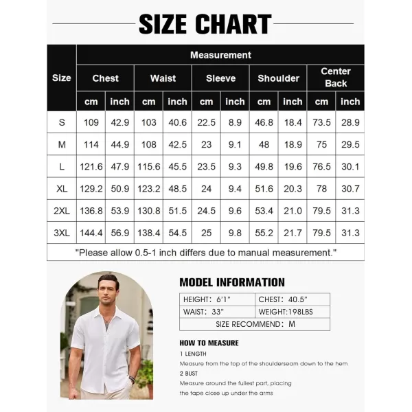 COOFANDY Men's Casual Button Down Shirt Short Sleeve Summer Beach Vacation Shirts Textured Untucked Shirts