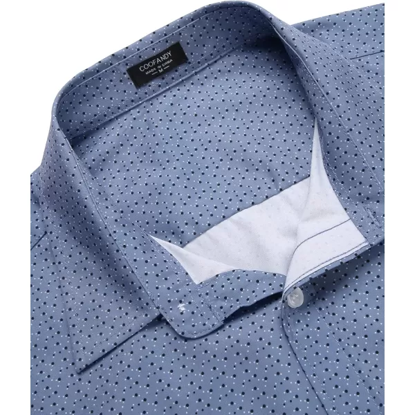 COOFANDY Mens Casual Button Down Shirts Long Sleeve Untucked Shirts for Men Stretch Dress Shirt