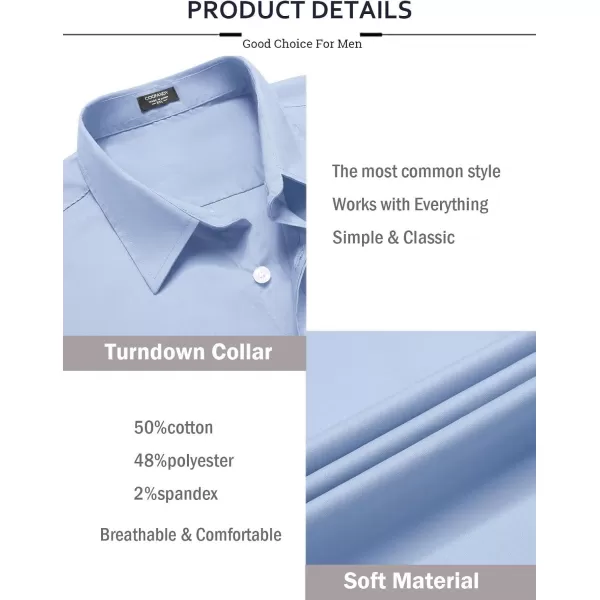 COOFANDY Mens Casual Button Down Shirts Long Sleeve Untucked Shirts for Men Stretch Dress Shirt