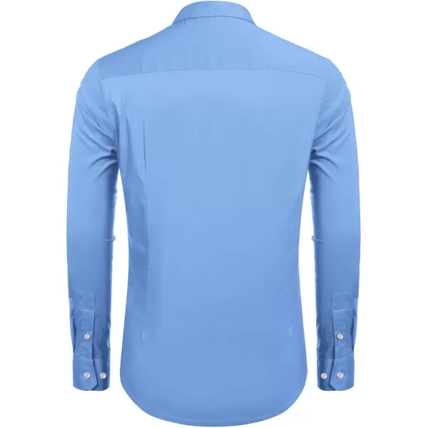 COOFANDY Mens Casual Button Down Shirts Long Sleeve Untucked Shirts for Men Stretch Dress Shirt